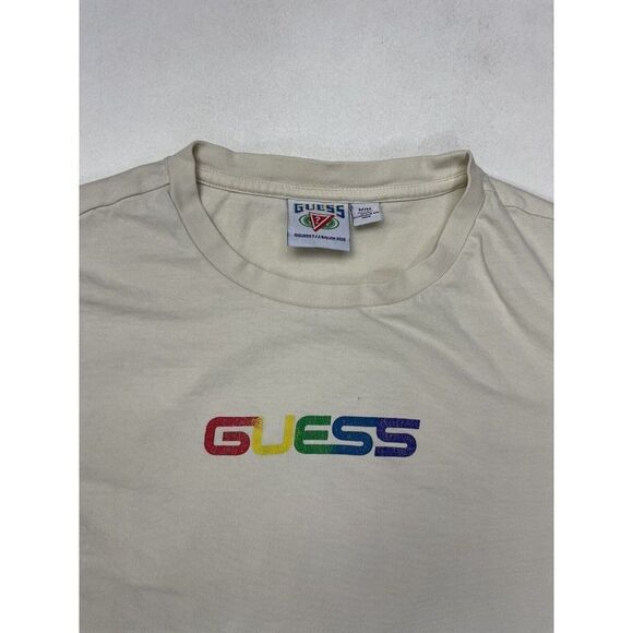 Guess J Balvin Graphic T-shirt Men Medium Ivory Short Sleeve - Picture 4 of 6